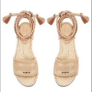 Dior Cotton Espadrille Sandals
